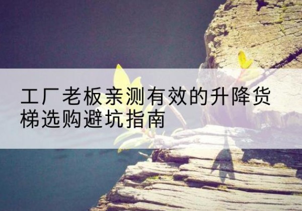 兴和升降货梯怎么选-工厂老板亲测有效的升降货梯选购避坑指南